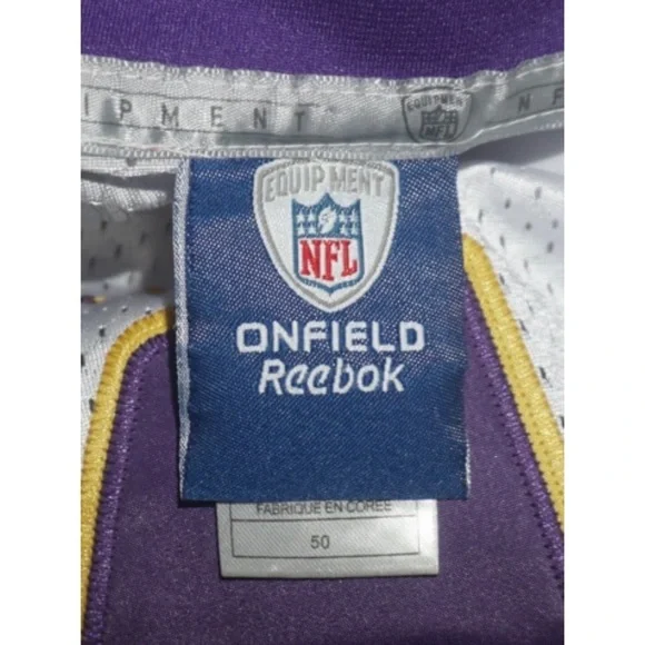 Minnesota Vikings Brett Favre Captain Reebok Jersey L